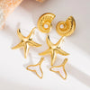 1 Pair Basic Tropical Simple Style Starfish Conch Mermaid Plating 304 Stainless Steel Ear Studs