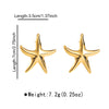 1 Pair Basic Tropical Simple Style Starfish Conch Mermaid Plating 304 Stainless Steel Ear Studs