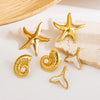 1 Pair Basic Tropical Simple Style Starfish Conch Mermaid Plating 304 Stainless Steel Ear Studs
