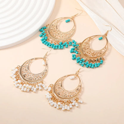 1 Pair Beach Artistic Floral Alloy Drop Earrings