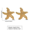 1 Pair Beach Simple Style Classic Style Starfish Shell 304 Stainless Steel Imitation Gold  Ear Studs