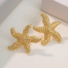1 Pair Beach Simple Style Classic Style Starfish Shell 304 Stainless Steel Imitation Gold  Ear Studs
