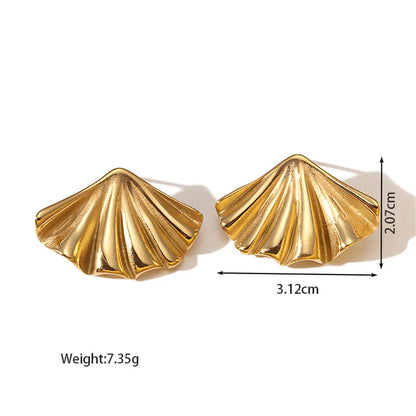 1 Pair Beach Simple Style Rhombus Plating 304 Stainless Steel 18K Gold Plated Ear Studs