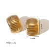 1 Pair Beach Simple Style Rhombus Plating 304 Stainless Steel 18K Gold Plated Ear Studs