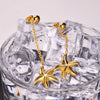 1 Pair Beach Simple Style Starfish Plating 201 Stainless Steel 18K Gold Plated Drop Earrings