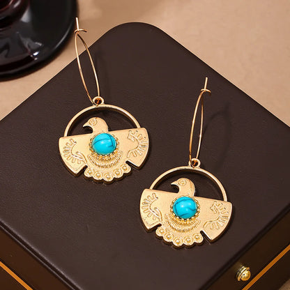 1 Pair Bohemian Classic Style Eagle Zinc Alloy Drop Earrings