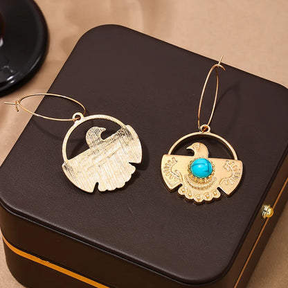 1 Pair Bohemian Classic Style Eagle Zinc Alloy Drop Earrings