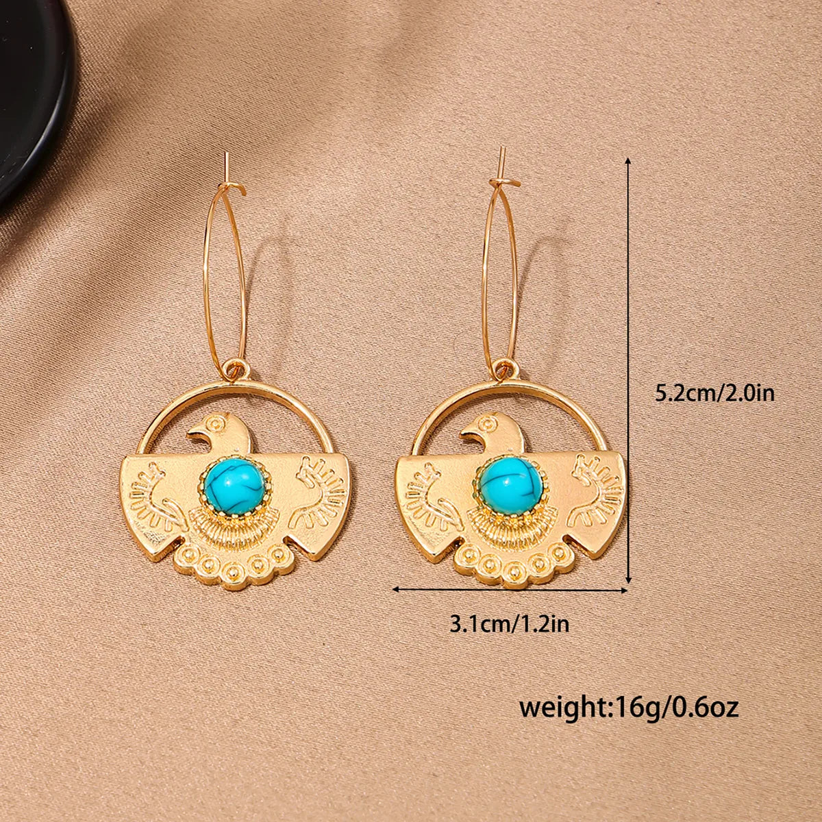 1 Pair Bohemian Classic Style Eagle Zinc Alloy Drop Earrings