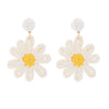 1 Pair Bohemian Flower Mixed Materials Drop Earrings