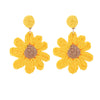 1 Pair Bohemian Flower Mixed Materials Drop Earrings