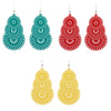 1 Pair Bohemian Geometric Hollow Out Alloy Earrings