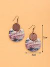 1 Pair Bohemian Geometric Pu Leather Drop Earrings