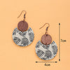 1 Pair Bohemian Geometric Pu Leather Drop Earrings