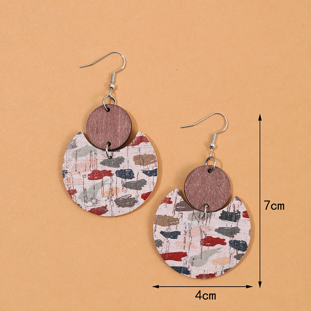 1 Pair Bohemian Geometric Pu Leather Drop Earrings