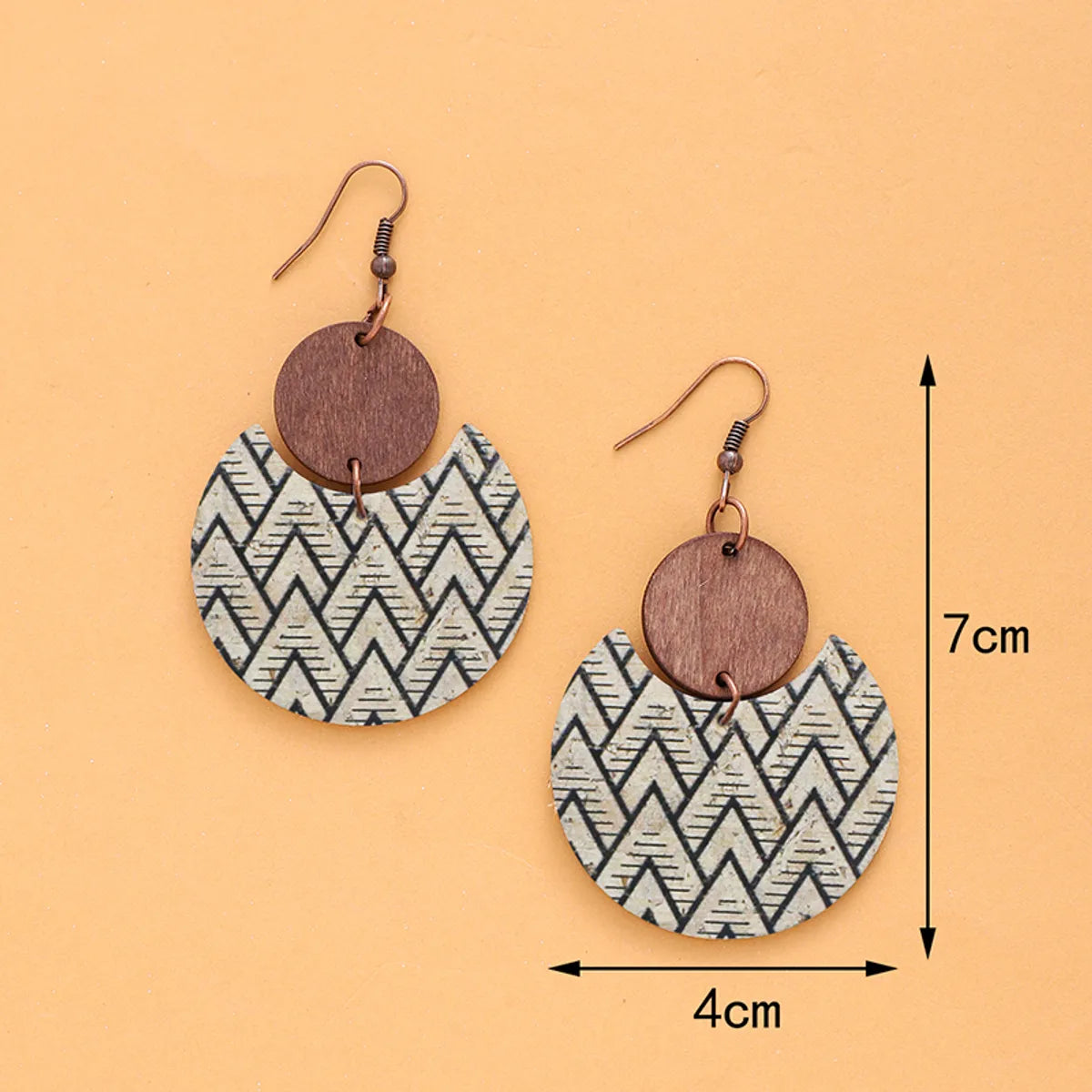 1 Pair Bohemian Geometric Pu Leather Drop Earrings