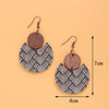 1 Pair Bohemian Geometric Pu Leather Drop Earrings