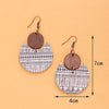 1 Pair Bohemian Geometric Pu Leather Drop Earrings