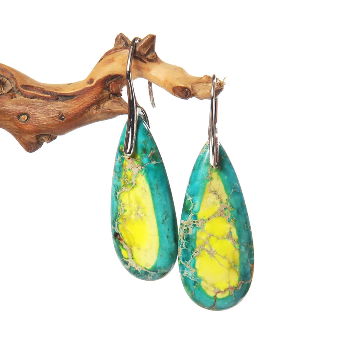 1 Pair Bohemian Geometric Stone Drop Earrings