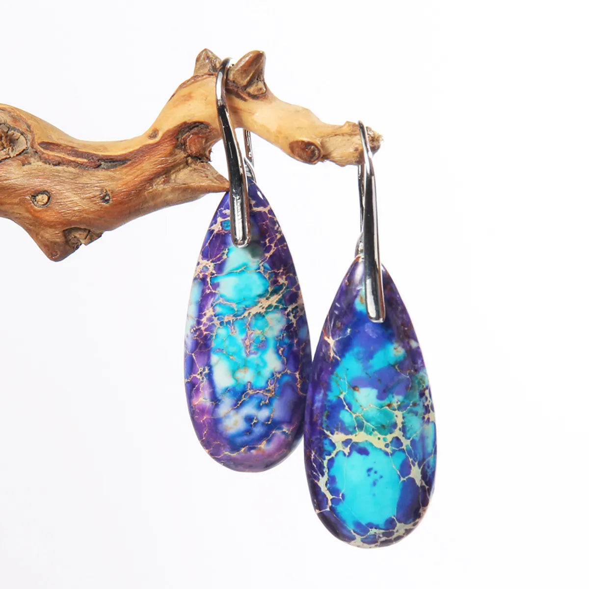 1 Pair Bohemian Geometric Stone Drop Earrings