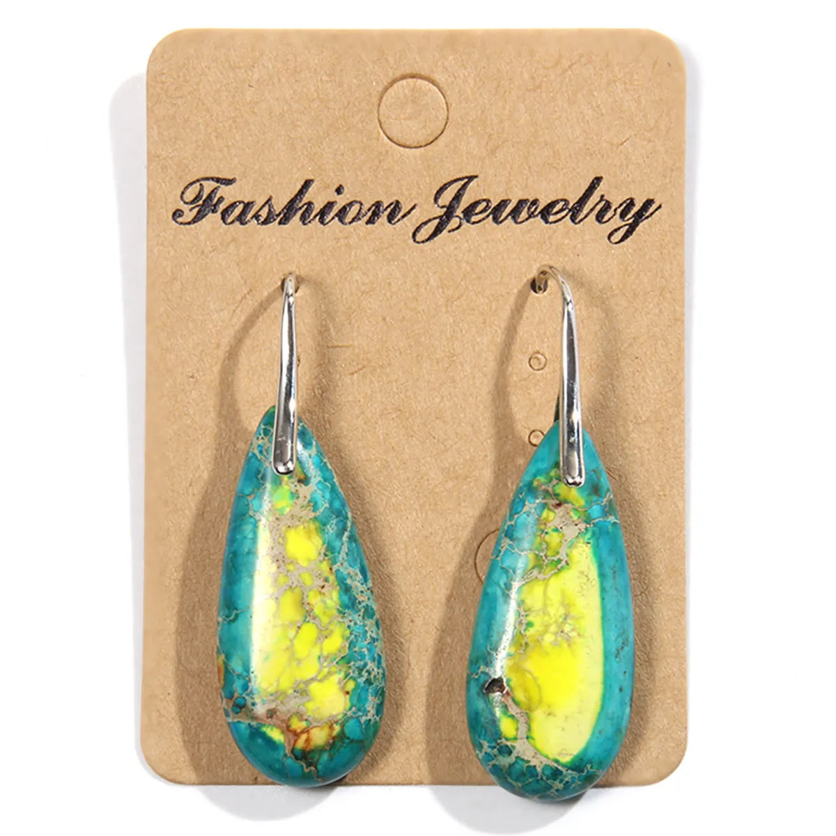 1 Pair Bohemian Geometric Stone Drop Earrings