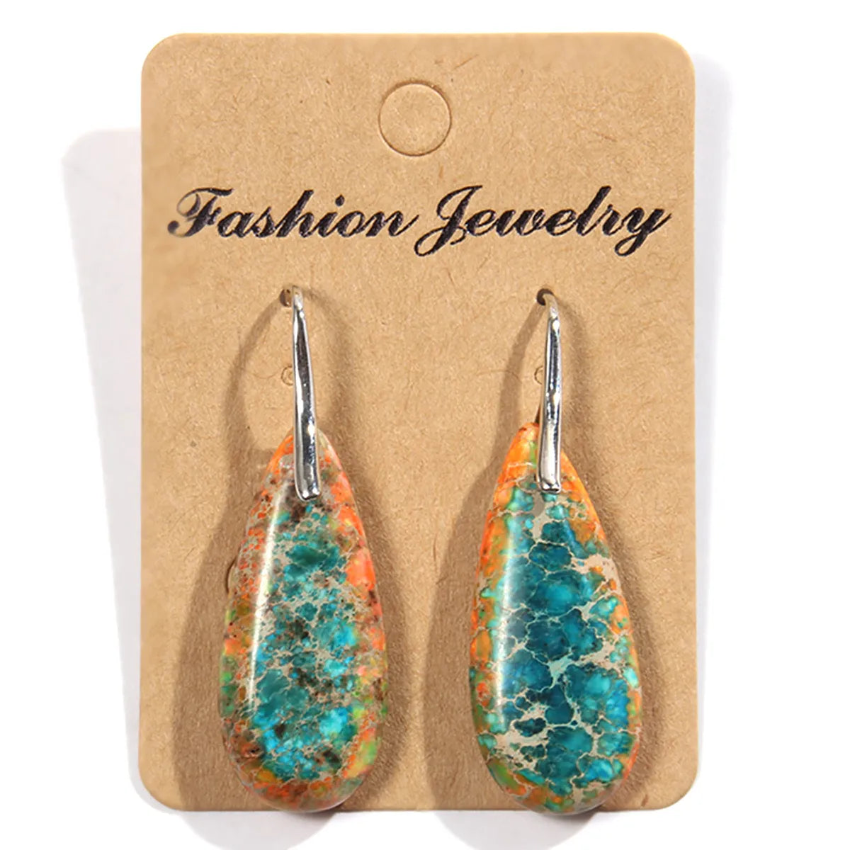 1 Pair Bohemian Geometric Stone Drop Earrings