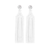 1 Pair Bohemian Tassel Braid Beaded Polyester Drop Earrings