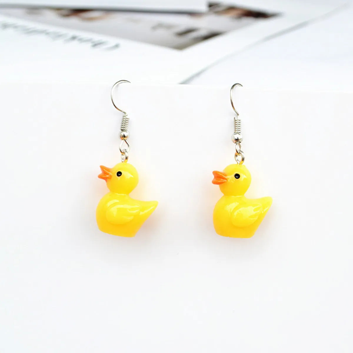 1 Pair Cartoon Style Animal Resin Plating Women'S Drop Earrings