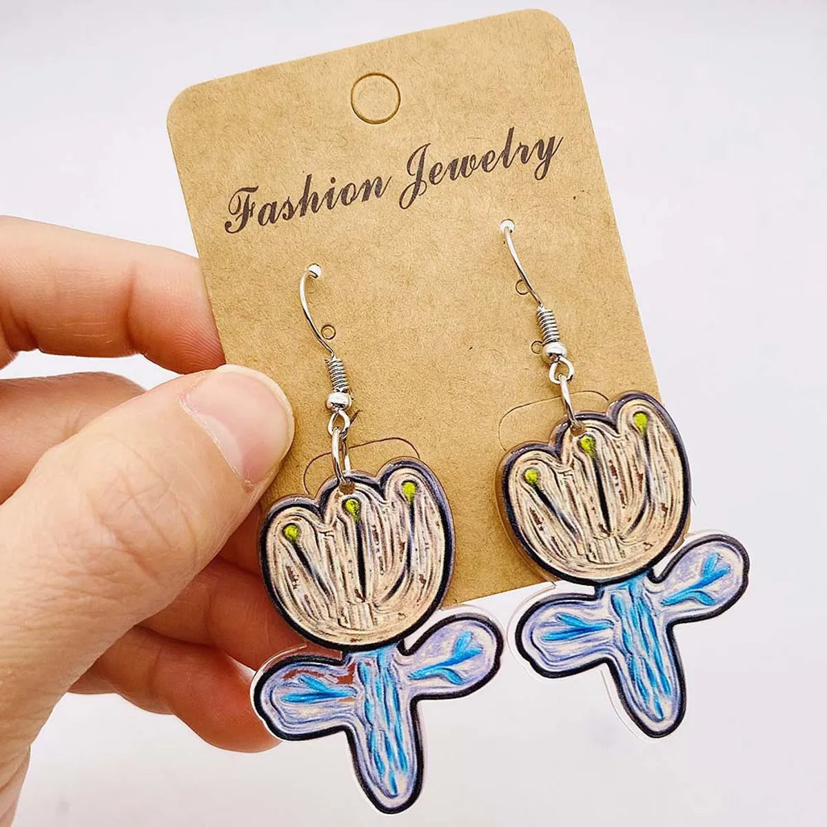 1 Pair Cartoon Style Cartoon Character Flower Arylic Ear Hook