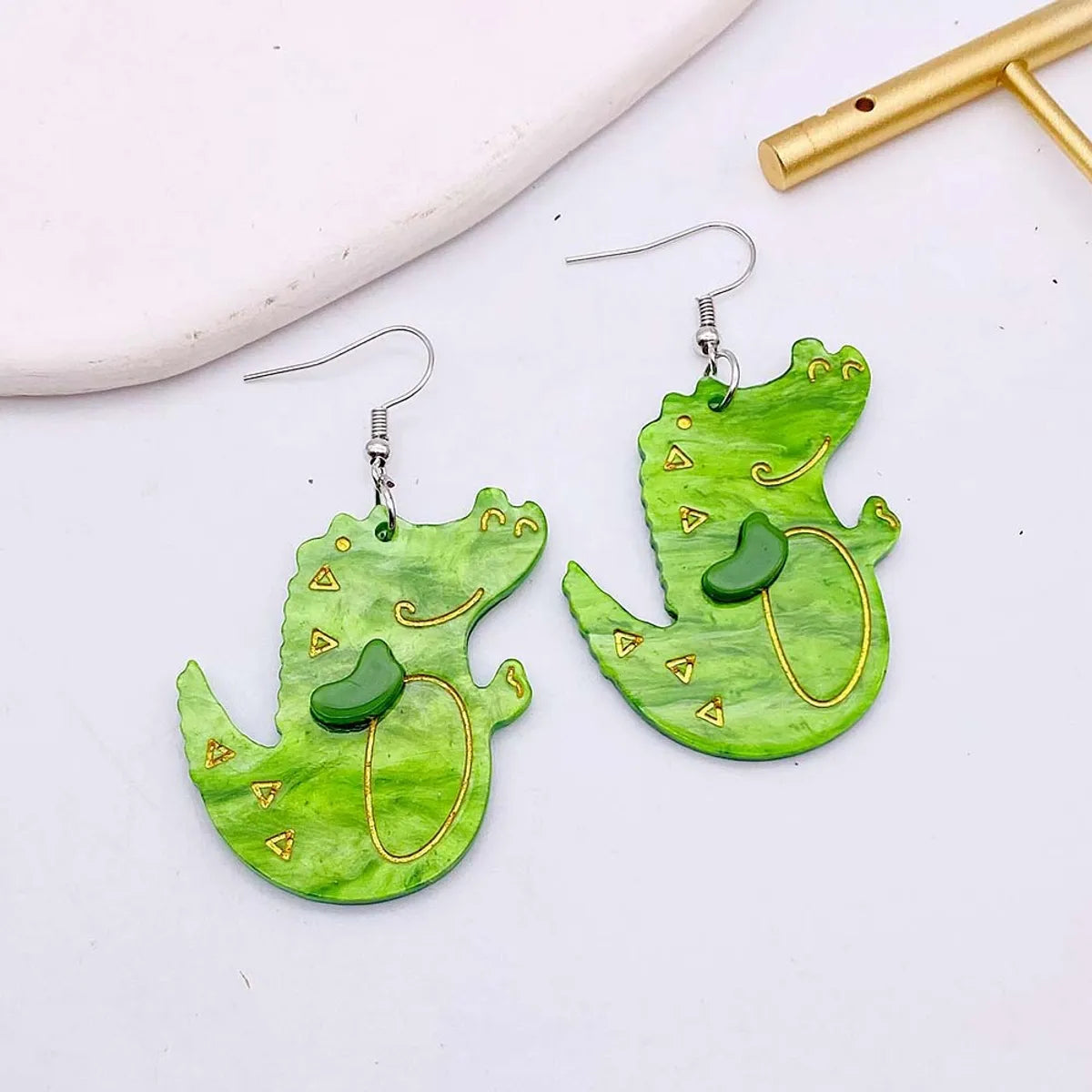 1 Pair Cartoon Style Cartoon Character Flower Arylic Ear Hook