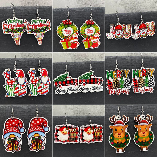 1 Pair Cartoon Style Cartoon Character Wood Drop Earrings