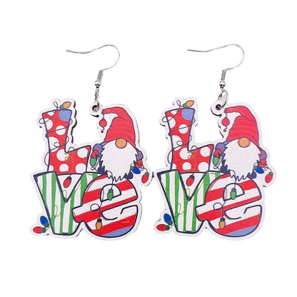 1 Pair Cartoon Style Cartoon Character Wood Drop Earrings