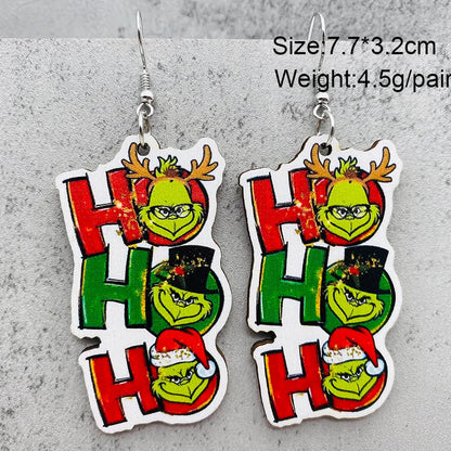 1 Pair Cartoon Style Cartoon Character Wood Drop Earrings