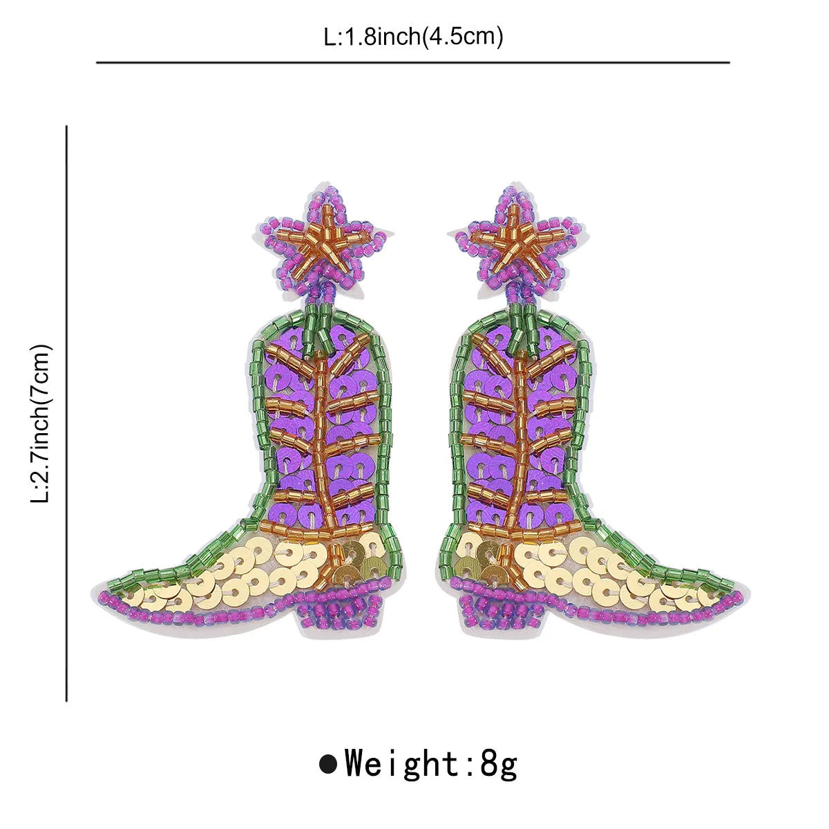 1 Pair Cartoon Style Cartoon Seed Bead Drop Earrings