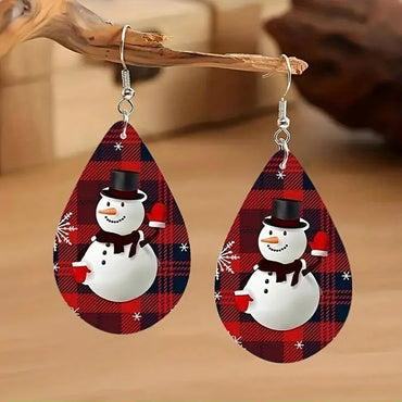 1 Pair Cartoon Style Christmas Tree Santa Claus Arylic Drop Earrings