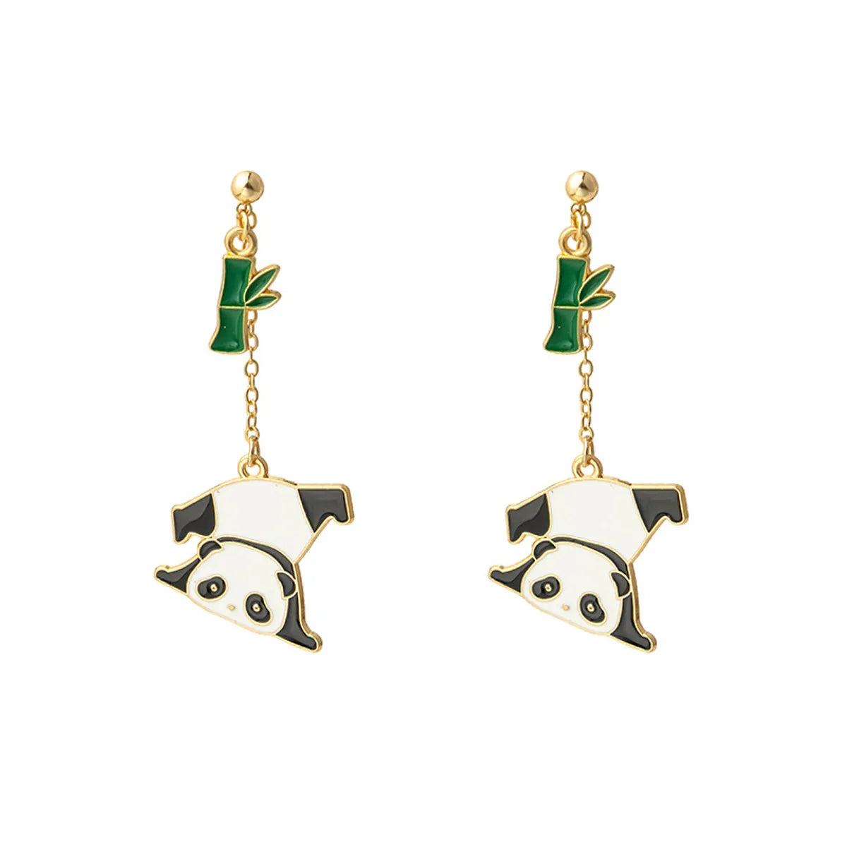 1 Pair Cartoon Style Cute Animal Cartoon Plating Alloy Drop Earrings