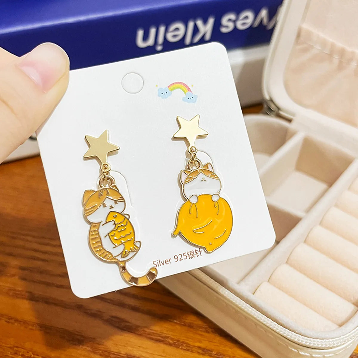 1 Pair Cartoon Style Cute Animal Cartoon Plating Alloy Drop Earrings