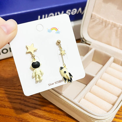 1 Pair Cartoon Style Cute Animal Cartoon Plating Alloy Drop Earrings