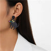 1 Pair Cartoon Style Cute Animal Cat Rose Slice Printing Arylic Drop Earrings