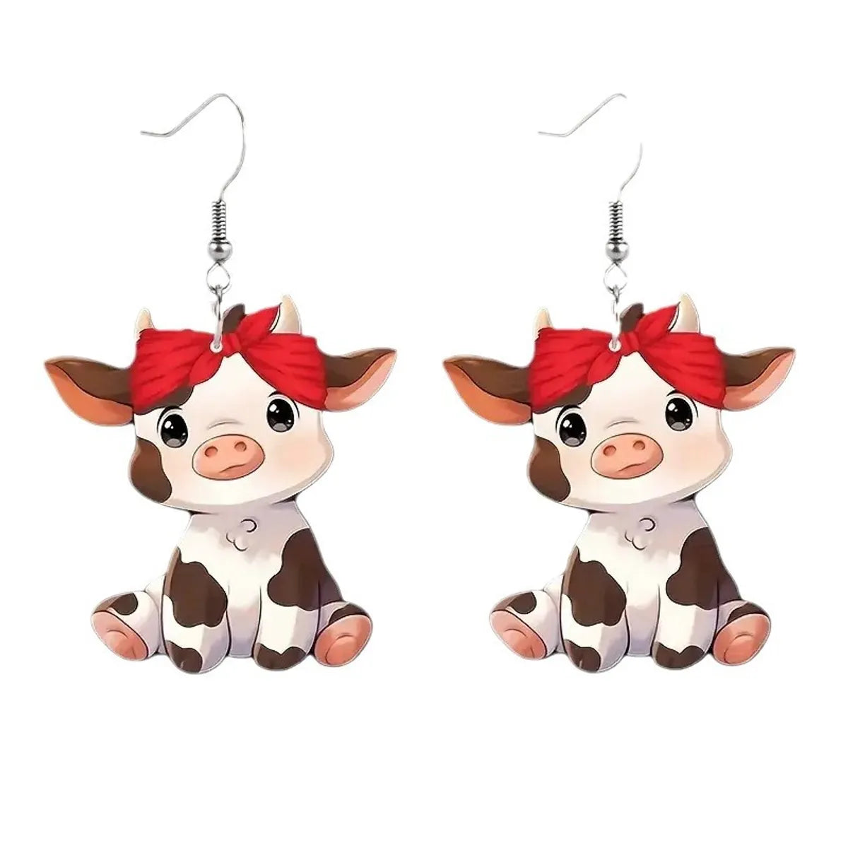 1 Pair Cartoon Style Cute Animal Plating Arylic Drop Earrings