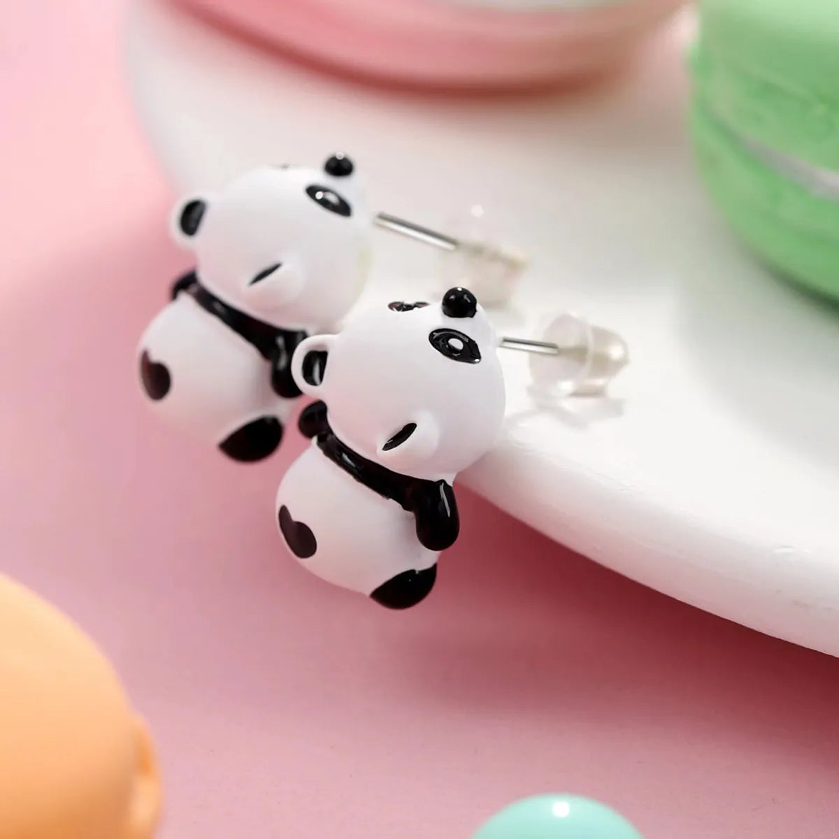 1 Pair Cartoon Style Cute Animal Stoving Varnish Zinc Alloy Ear Studs