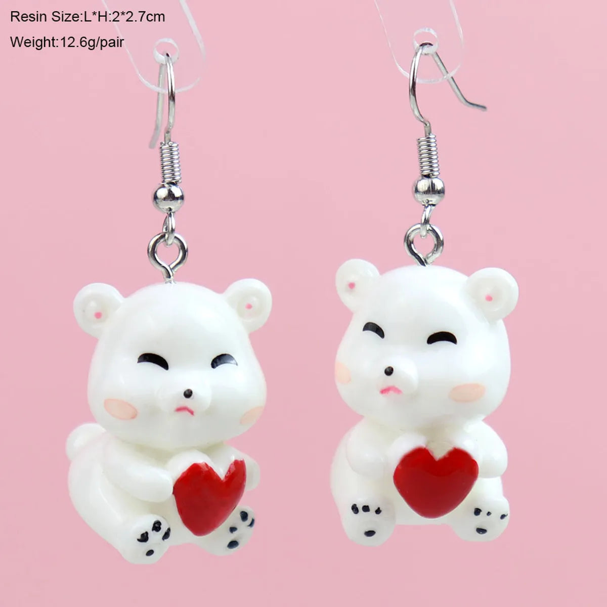 1 Pair Cartoon Style Cute Cat Plastic Drop Earrings