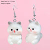 1 Pair Cartoon Style Cute Cat Plastic Drop Earrings