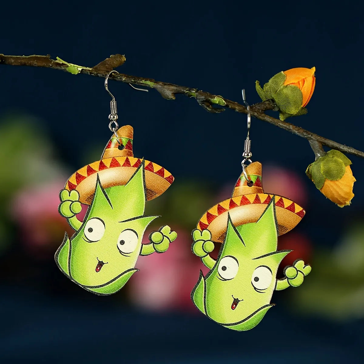 1 Pair Cartoon Style Cute Funny Corn Grape Wood Drop Earrings