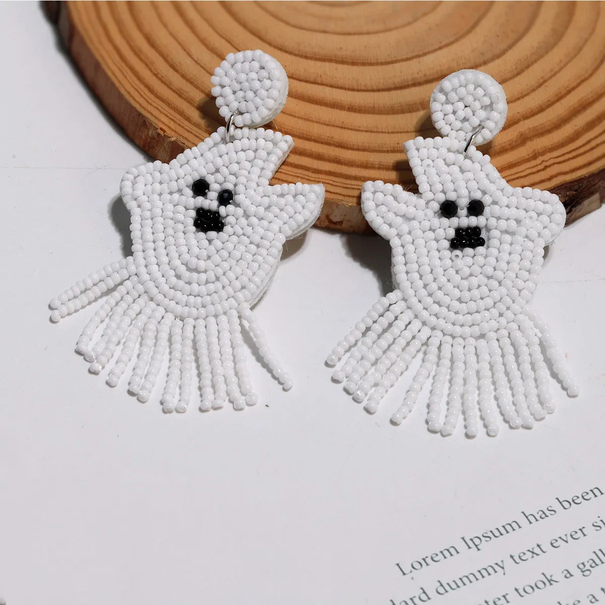 1 Pair Cartoon Style Exaggerated Funny Pumpkin Letter Ghost Handmade Plastic Resin Drop Earrings