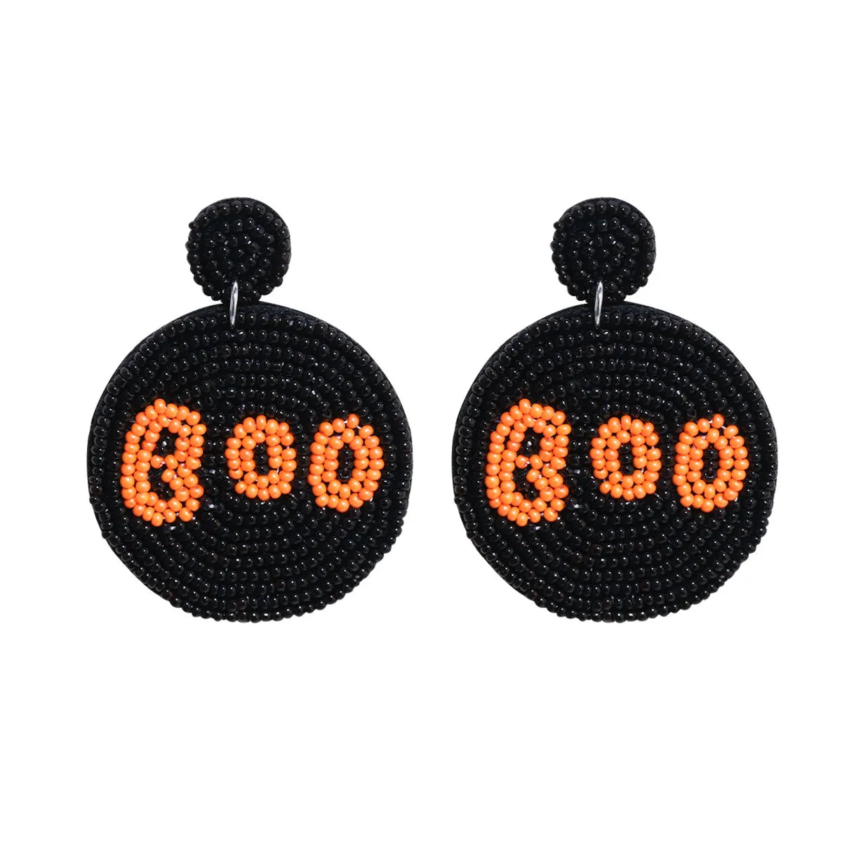 1 Pair Cartoon Style Exaggerated Funny Pumpkin Letter Ghost Handmade Plastic Resin Drop Earrings