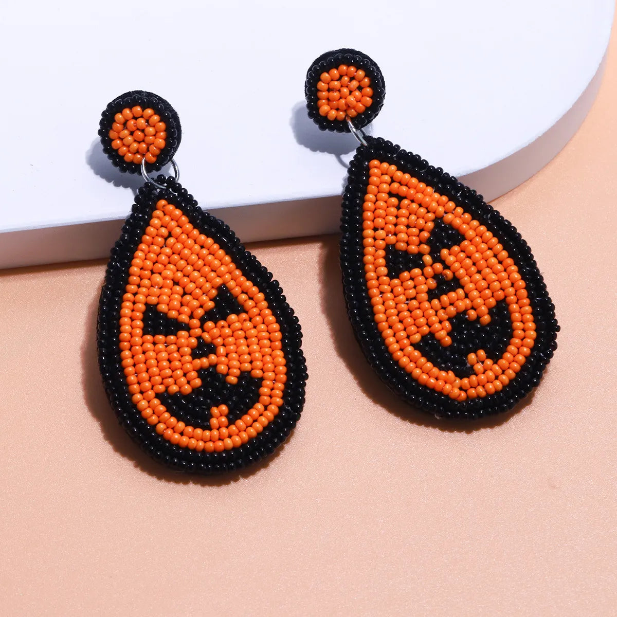 1 Pair Cartoon Style Exaggerated Funny Pumpkin Letter Ghost Handmade Plastic Resin Drop Earrings