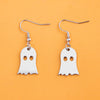 1 Pair Cartoon Style Funny Ghost Irregular Stainless Steel Drop Earrings