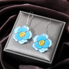 1 Pair Cartoon Style Heart Shape Smile Face Flower Arylic Women'S Drop Earrings