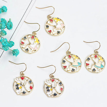 1 Pair Cartoon Style Rabbit Alloy Enamel Women's Drop Earrings