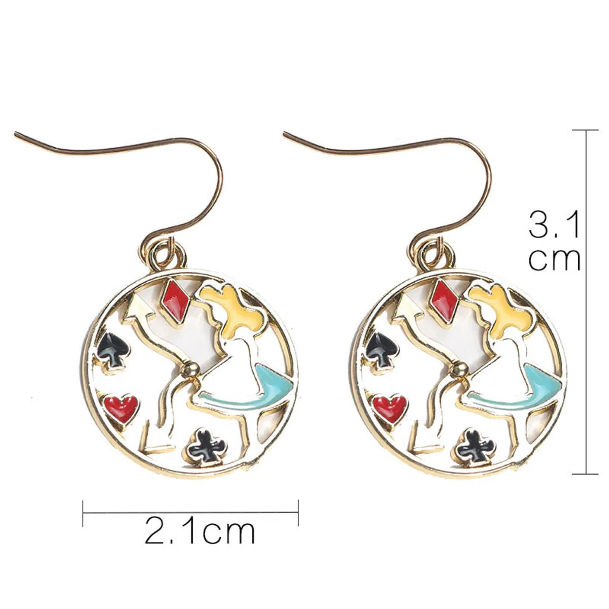 1 Pair Cartoon Style Rabbit Alloy Enamel Women's Drop Earrings